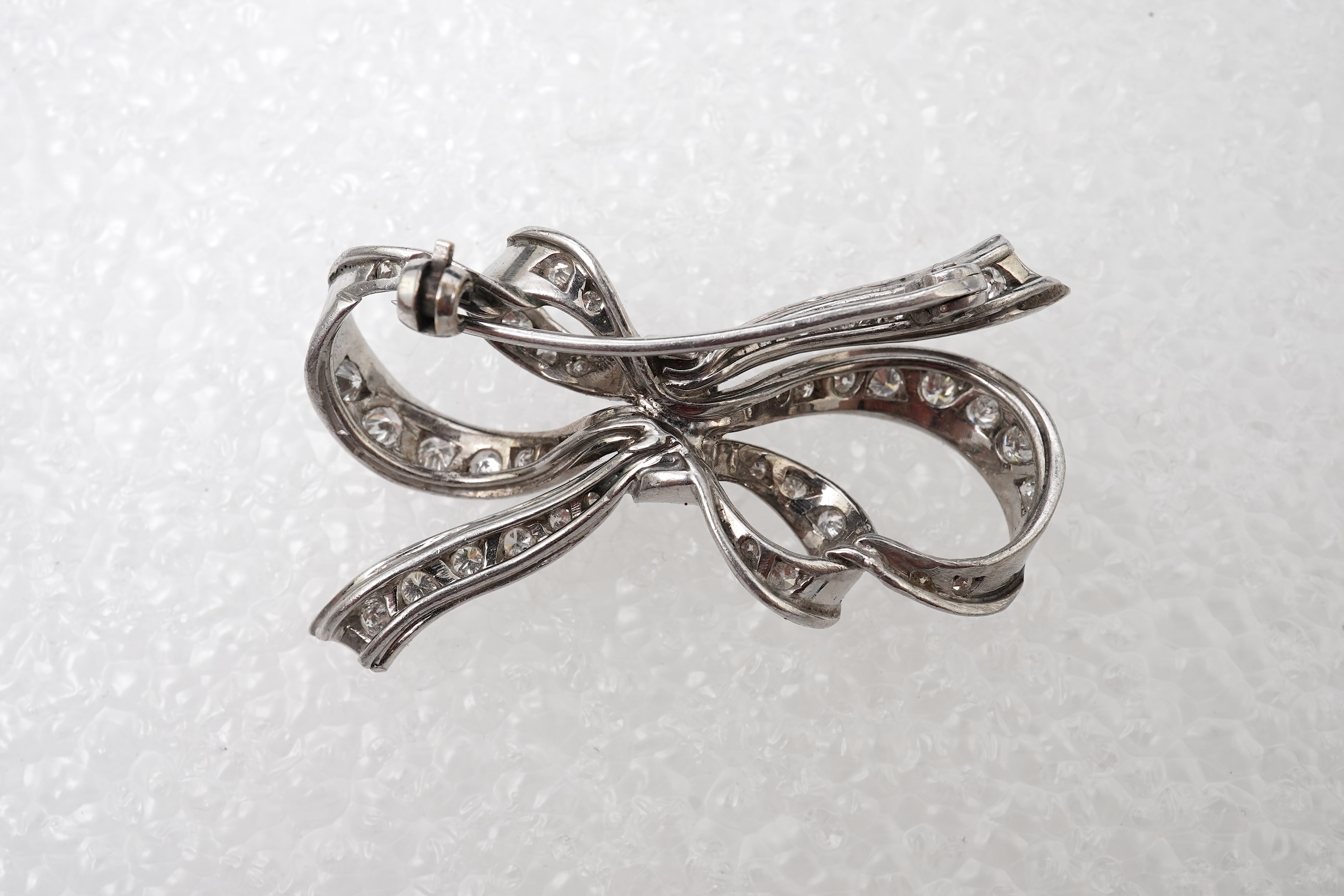 Two diamond brooches, mid 20th century